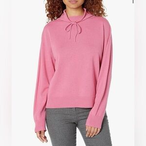 Theory BLACK funnel neck cashmere sweater